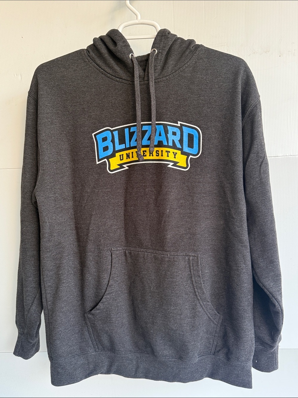 BLIZZARD ENTERTAINMENT UNIVERSITY Y2K PULLOVER HOODIE SIZE XL BLACK GAMER GAMING